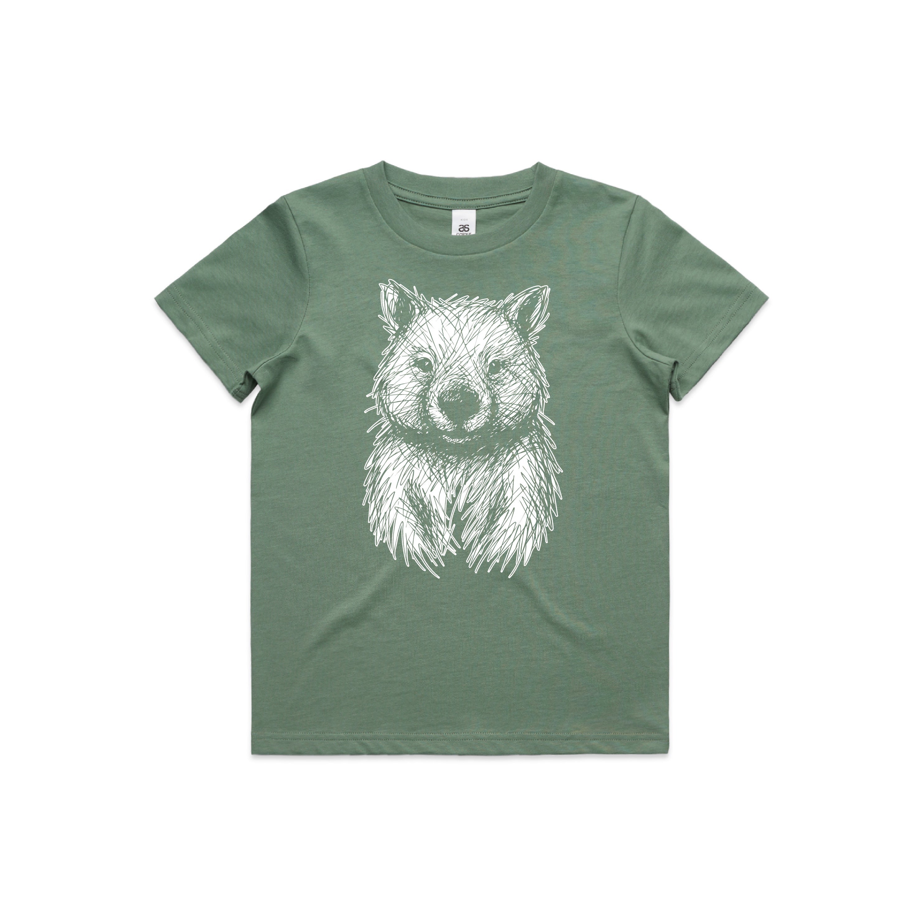Wombat Stencil - Kids Tee Australian Wildlife Hub