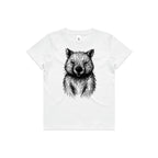 Wombat Stencil - Kids Tee Australian Wildlife Hub