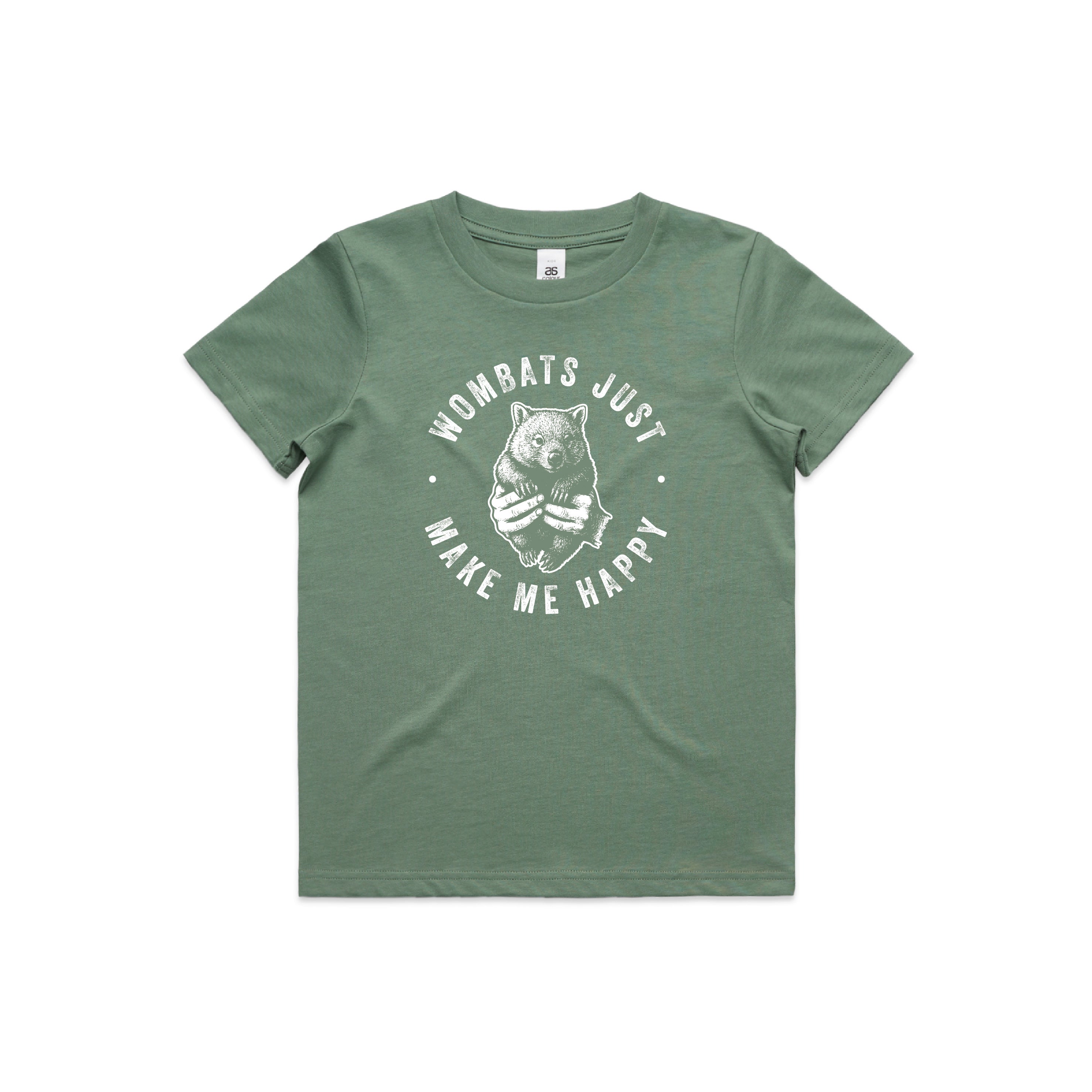 WOMBATS MAKE ME HAPPY - Kids/Youth Tee Australian Wildlife Hub