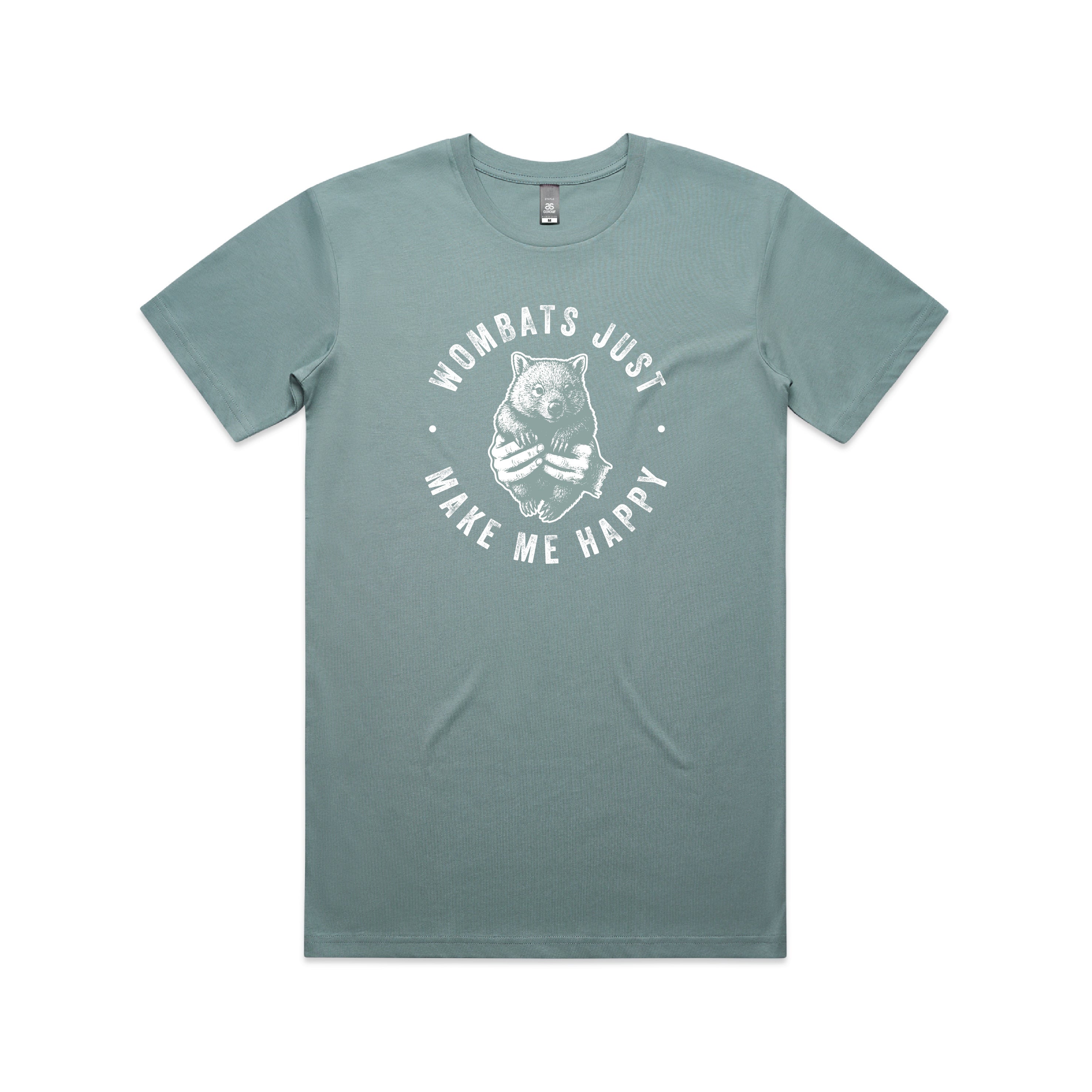 WOMBATS MAKE ME HAPPY - Mens Tee Australian Wildlife Hub