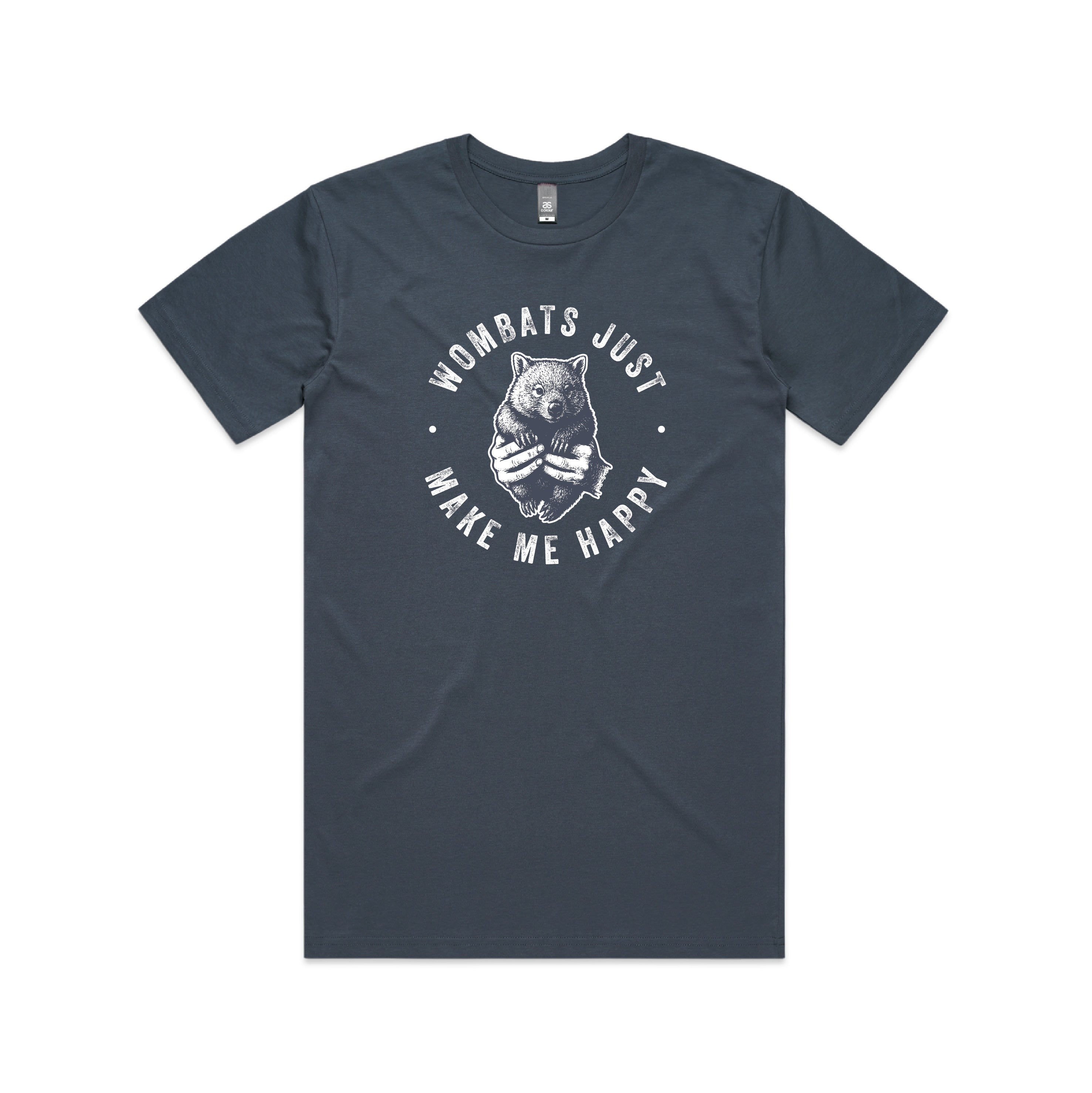 WOMBATS MAKE ME HAPPY - Mens Tee Australian Wildlife Hub