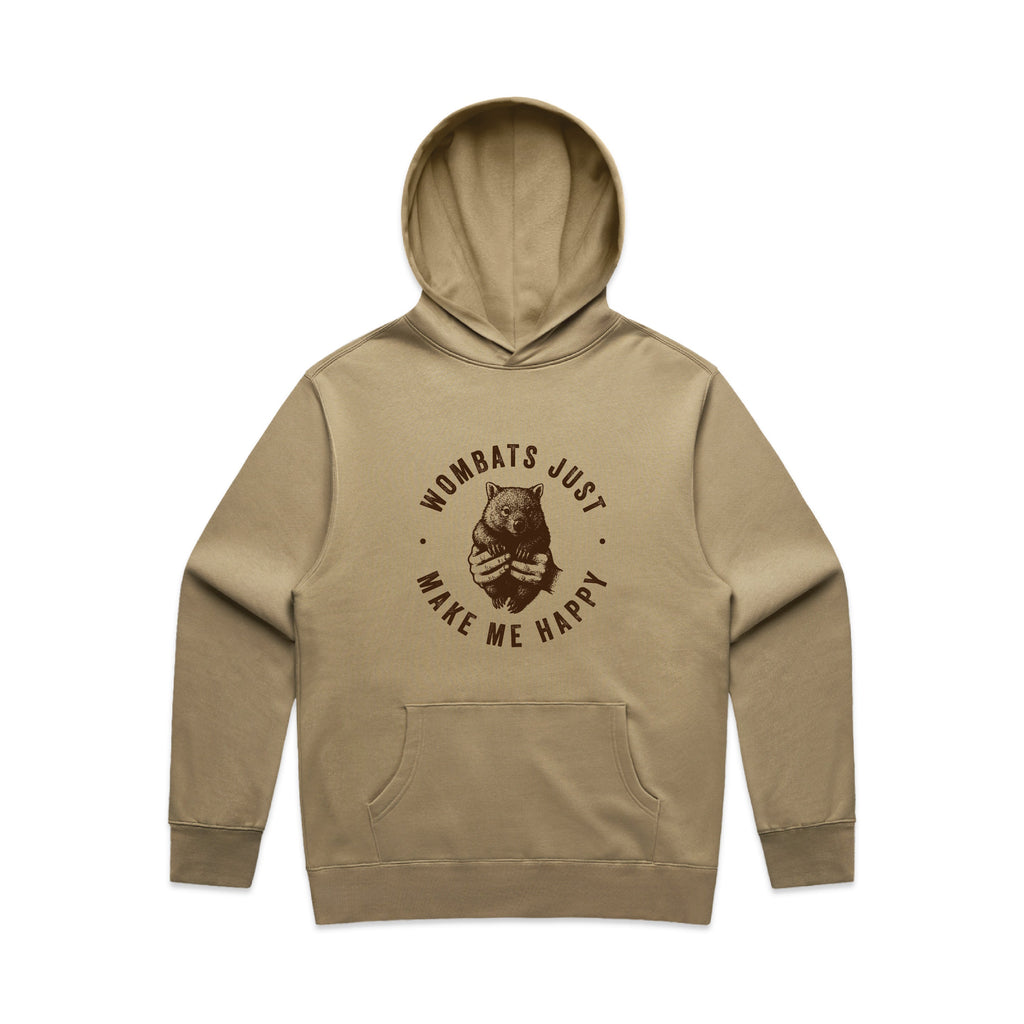 WOMBATS MAKE ME HAPPY - Unisex Hoodie Australian Wildlife Hub