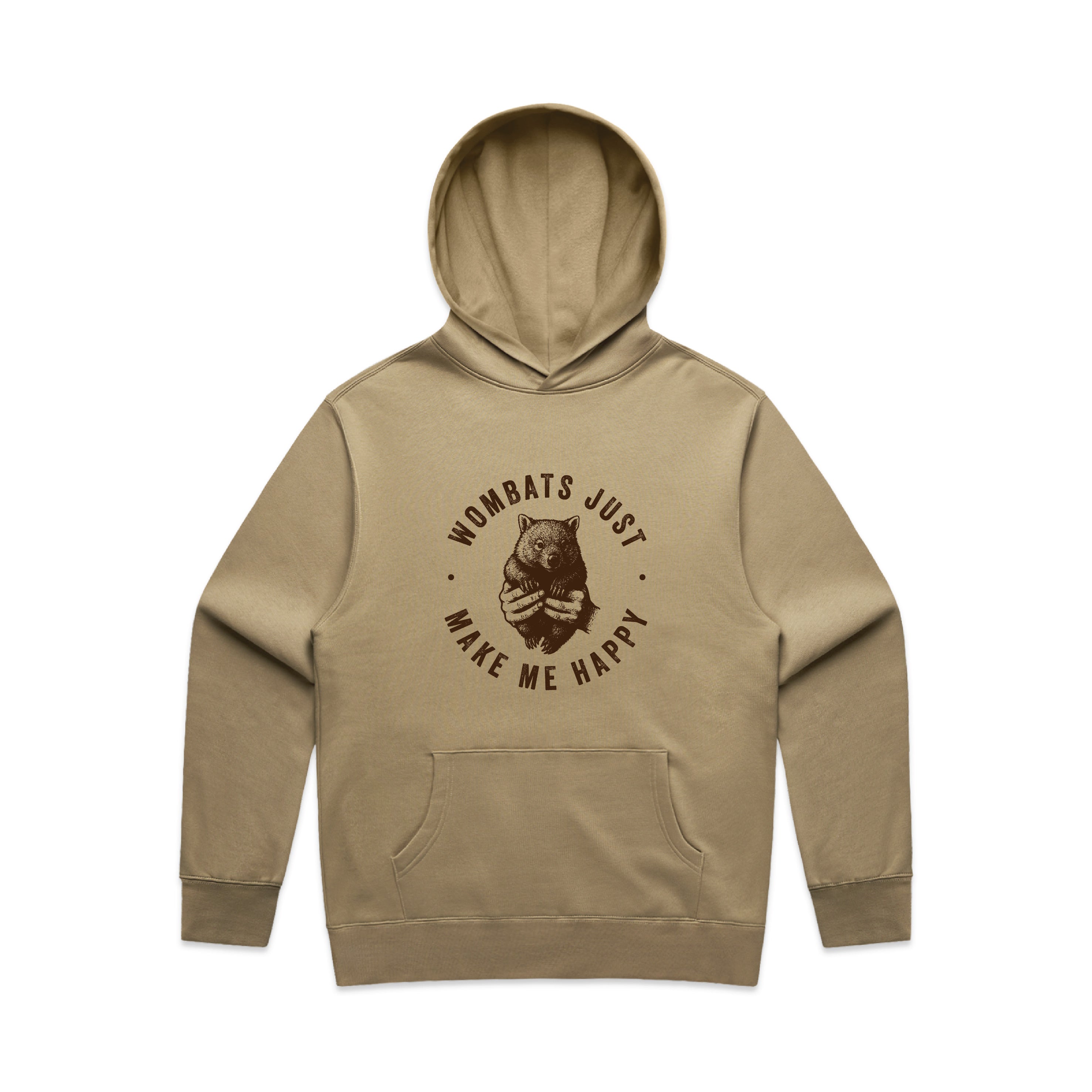 WOMBATS MAKE ME HAPPY - Unisex Hoodie Australian Wildlife Hub