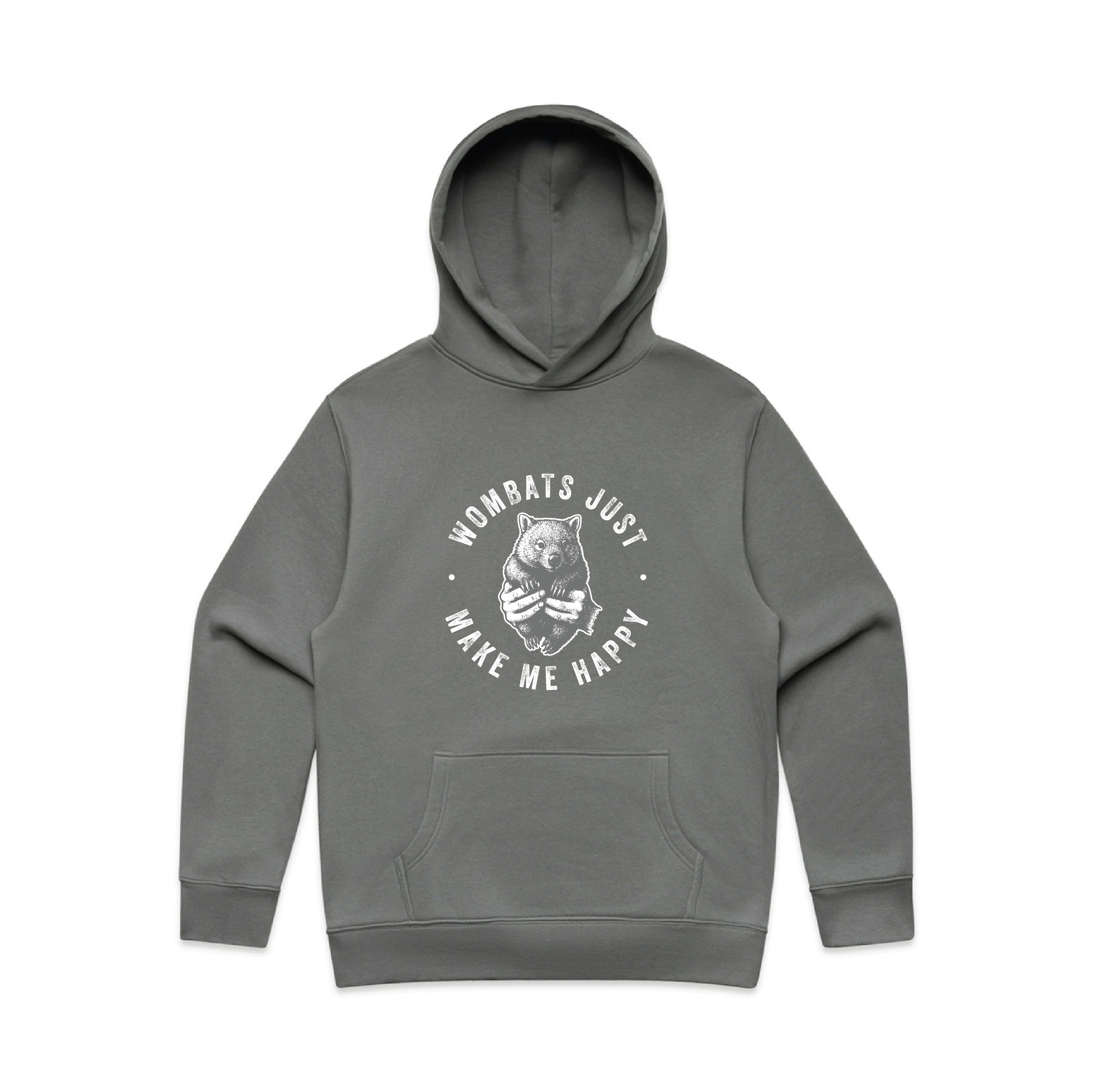 WOMBATS MAKE ME HAPPY - Unisex Hoodie Australian Wildlife Hub