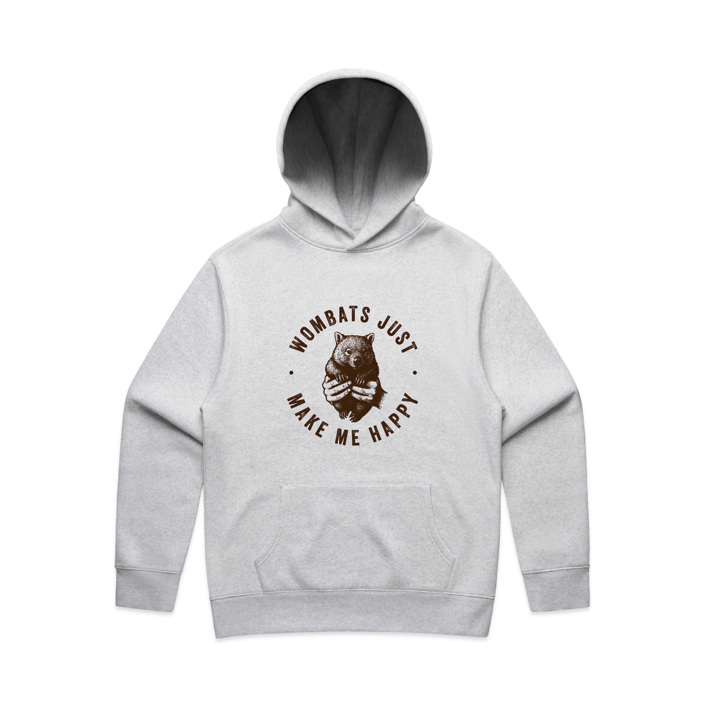 WOMBATS MAKE ME HAPPY - Unisex Hoodie Australian Wildlife Hub