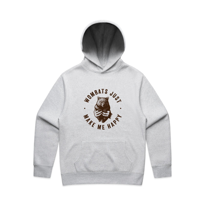 WOMBATS MAKE ME HAPPY - Unisex Hoodie Australian Wildlife Hub