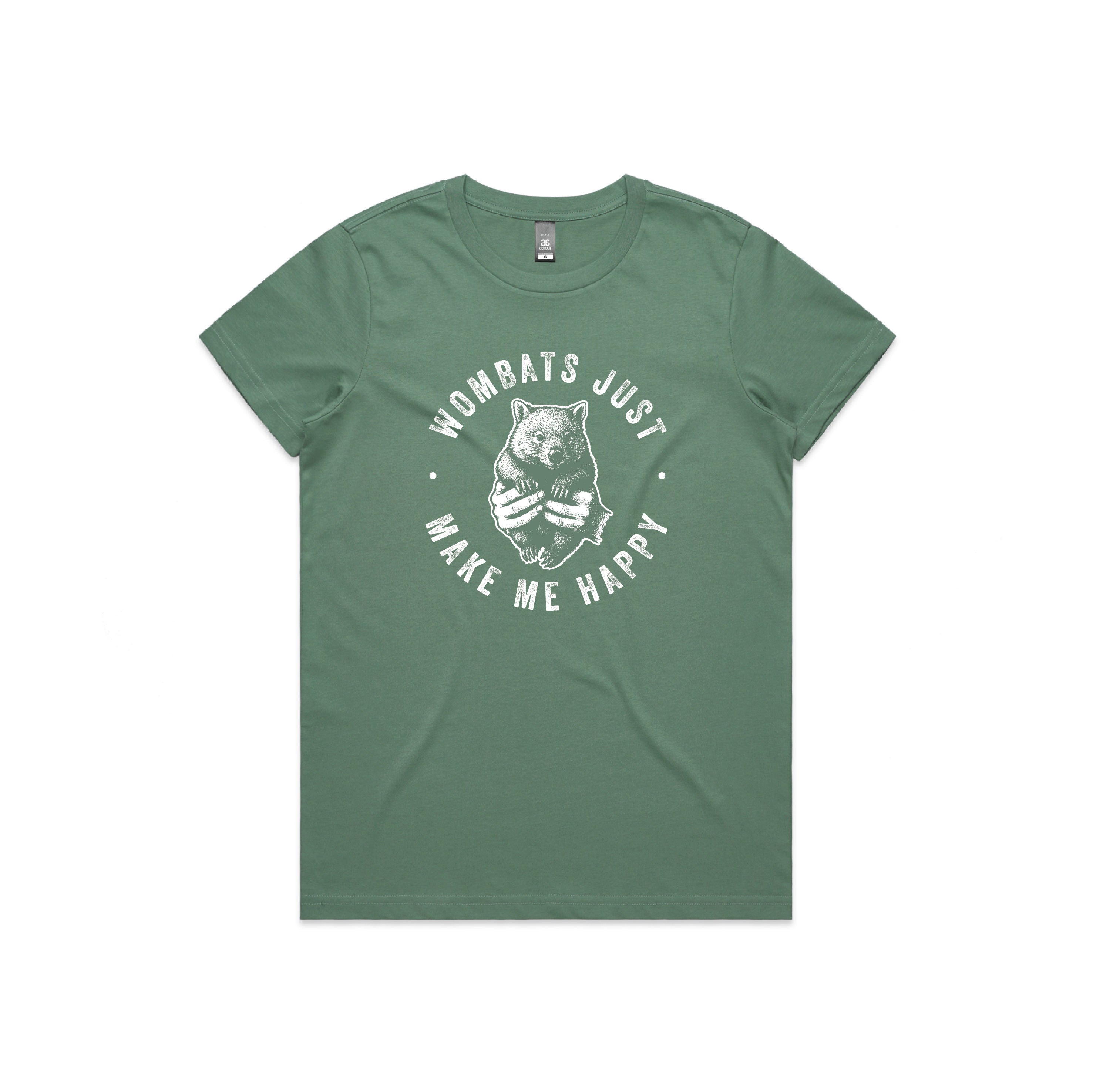 WOMBATS MAKE ME HAPPY - Women’s Tee Australian Wildlife Hub