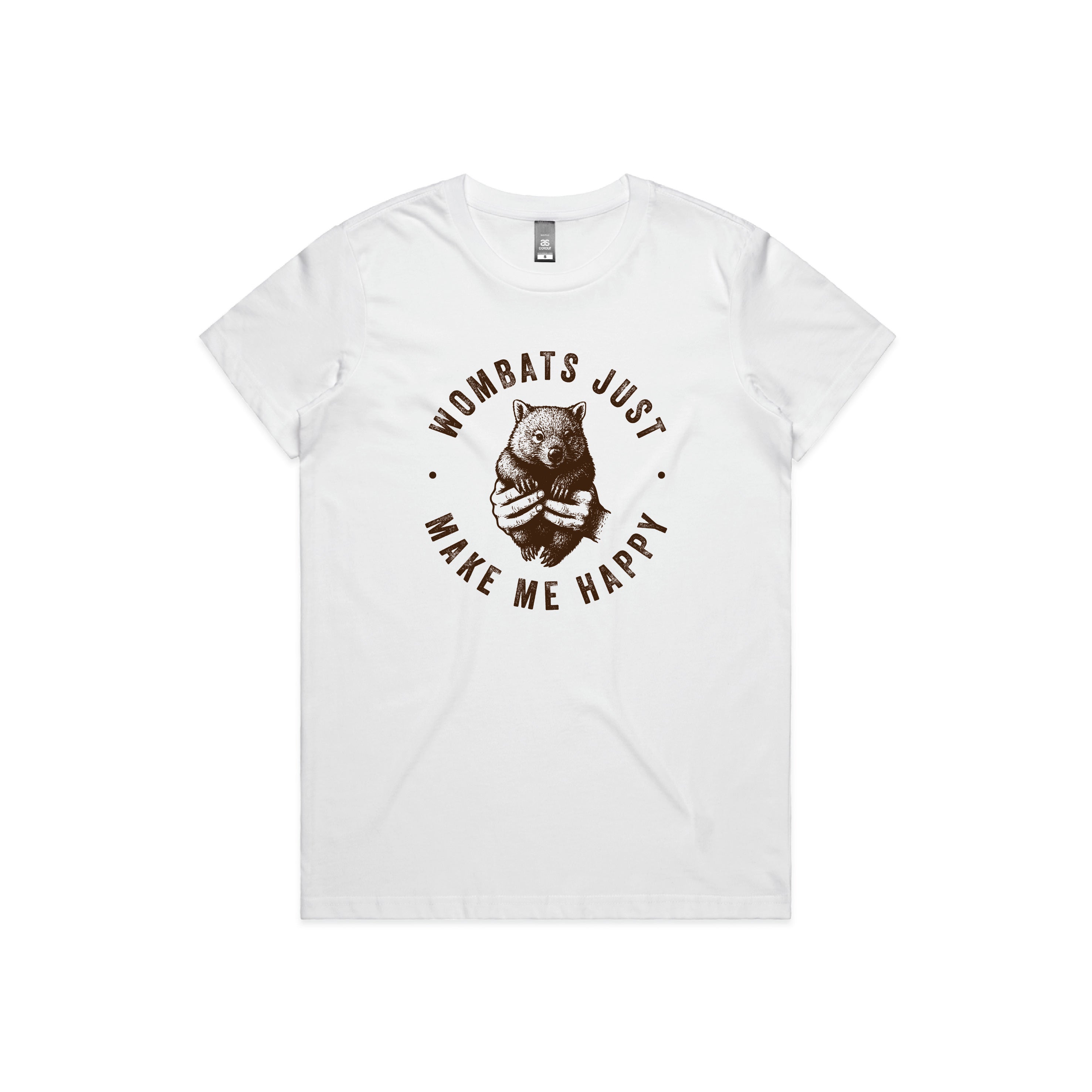 WOMBATS MAKE ME HAPPY - Women’s Tee Australian Wildlife Hub