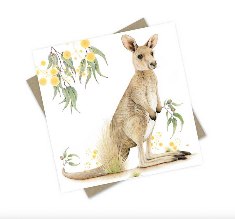 Kadee the Kangaroo - Greeting Card Australian Wildlife Hub