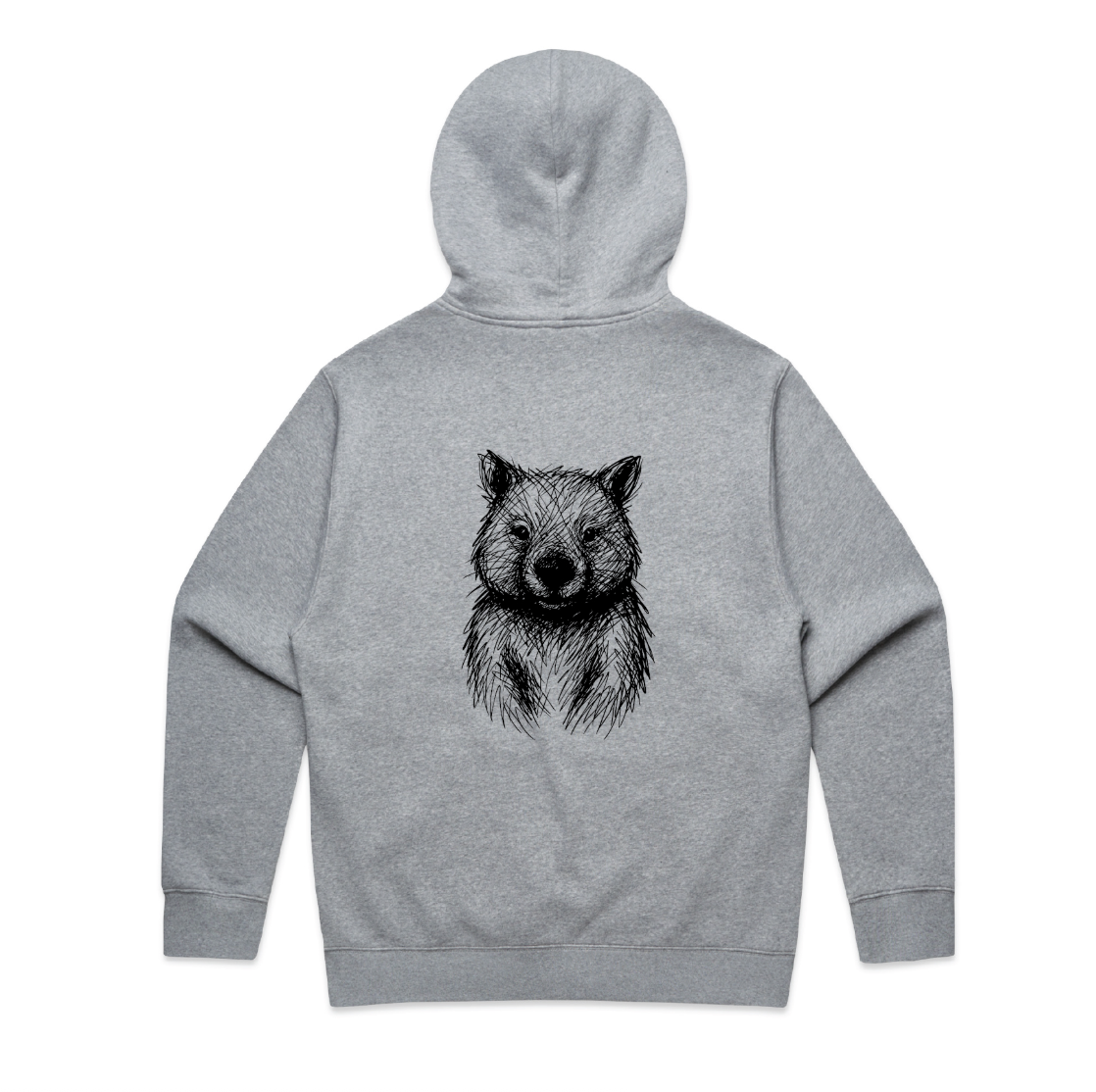 Wombat Stencil Art Oversized Hoodie - Unisex